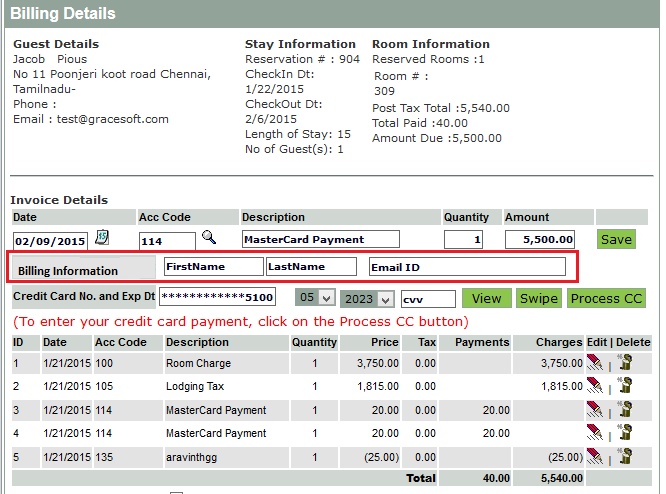 gracesoft-eik-billing-details