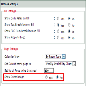 Guest image On/Off