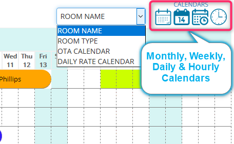 EasyInnkeeping Front Office Hourly Calendar