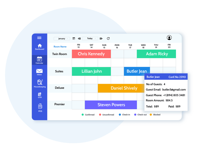 Hotel Reservation Calendar