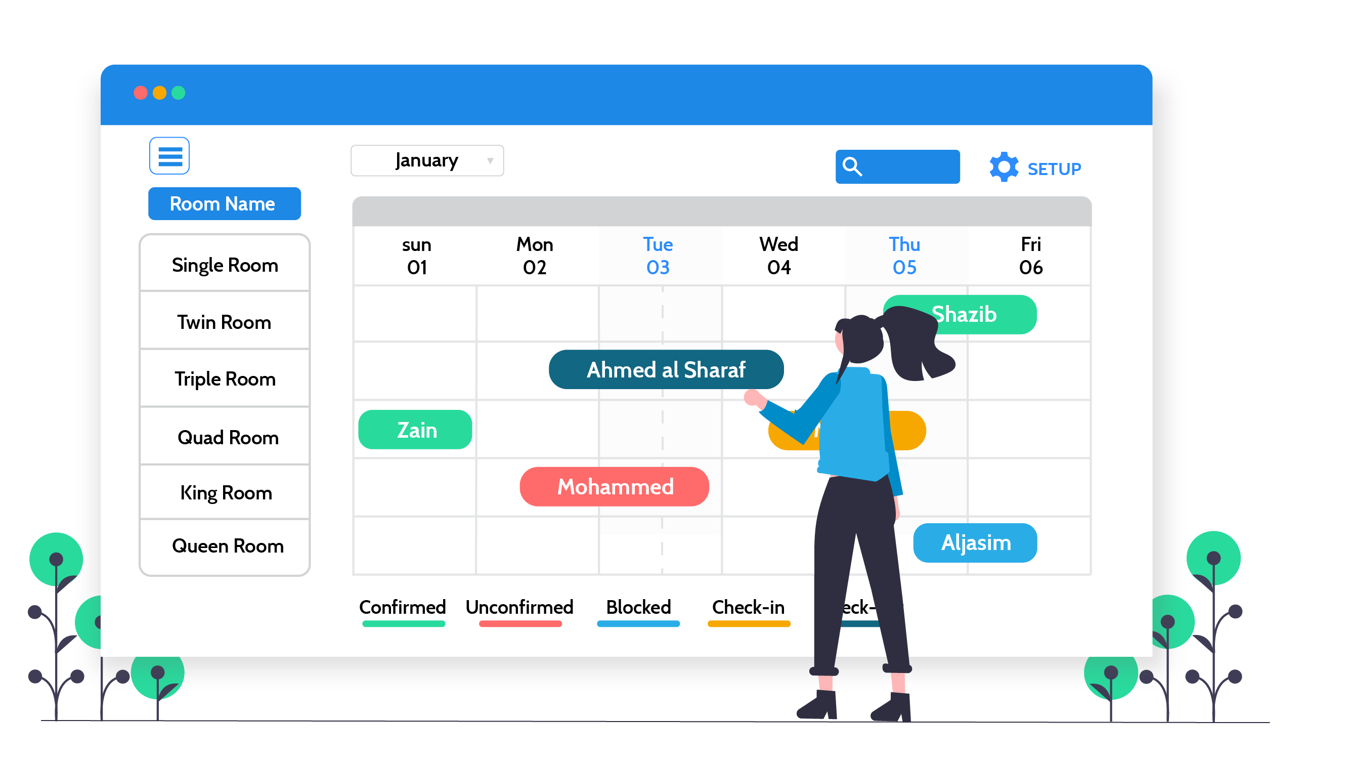 Hotel Reservation Calendar 