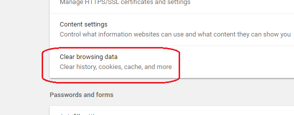 how to clear browsing data in google chrome browser